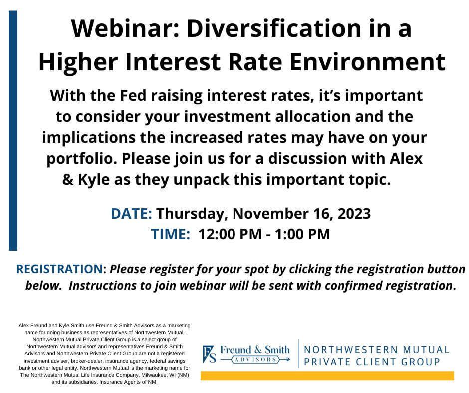 Webinar: Diversification in a Higher Interest Rate Environment